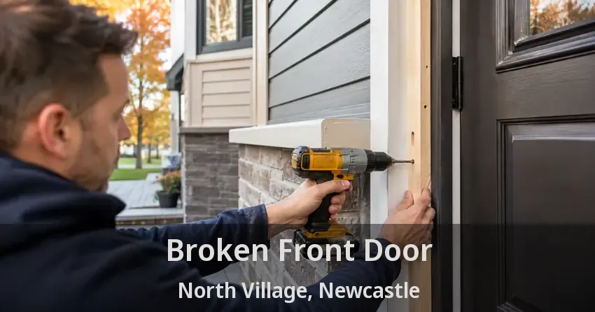 Broken Front Door North Village, Newcastle - ON