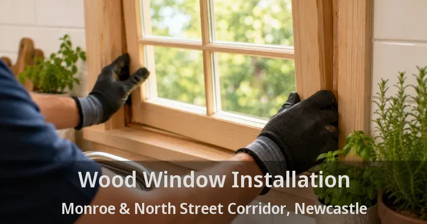 Wood Window Installation Monroe & North Street Corridor, Newcastle - ON