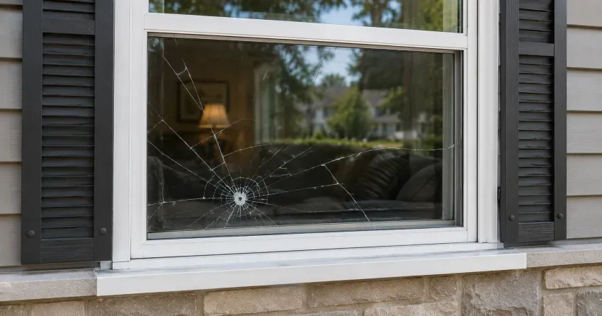 technician measuring window opening for emergency glass replacement North Village, Newcastle