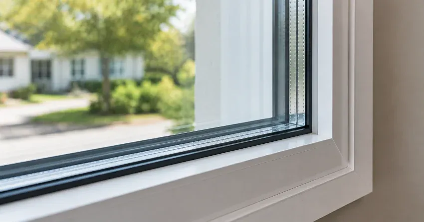 technician replacing window weatherstripping in Newcastle home