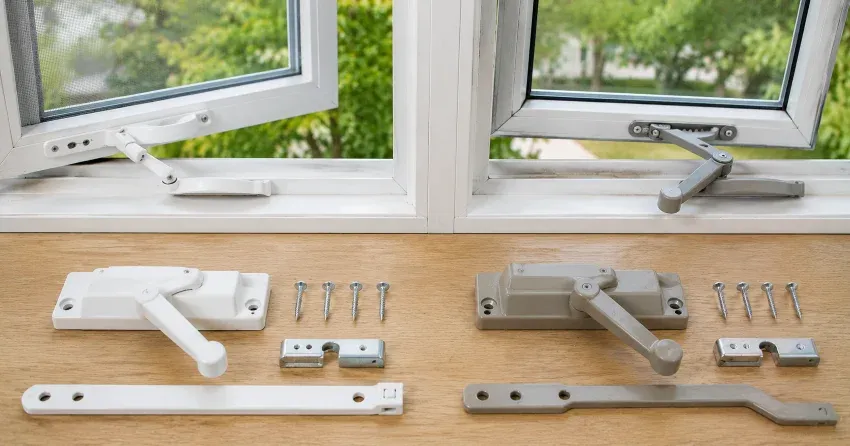 new casement window crank operator installed in Newcastle home