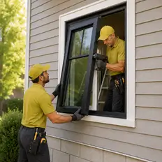 Completed work seen from the driveway